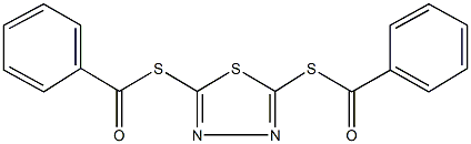 S-[5-(benzoylsulfanyl)-1,3,4-thiadiazol-2-yl] benzenecarbothioate 구조식 이미지