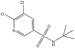 N-(tert-butyl)-5,6-dichloro-3-pyridinesulfonamide 구조식 이미지