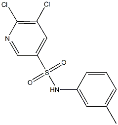 5,6-dichloro-N-(3-methylphenyl)-3-pyridinesulfonamide 구조식 이미지