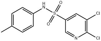 5,6-dichloro-N-(4-methylphenyl)-3-pyridinesulfonamide 구조식 이미지