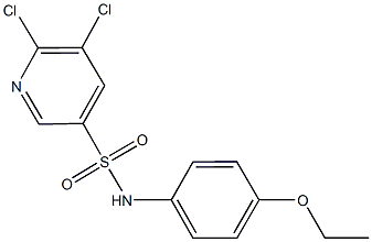 5,6-dichloro-N-(4-ethoxyphenyl)-3-pyridinesulfonamide 구조식 이미지