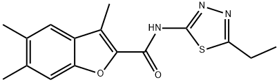 N-(5-ethyl-1,3,4-thiadiazol-2-yl)-3,5,6-trimethyl-1-benzofuran-2-carboxamide Structure