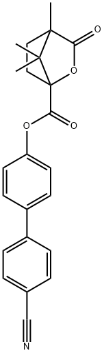 4'-cyano[1,1'-biphenyl]-4-yl 4,7,7-trimethyl-3-oxo-2-oxabicyclo[2.2.1]heptane-1-carboxylate Structure