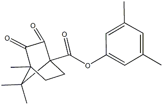3,5-dimethylphenyl 4,7,7-trimethyl-2,3-dioxobicyclo[2.2.1]heptane-1-carboxylate 구조식 이미지