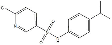 6-chloro-N-(4-isopropylphenyl)-3-pyridinesulfonamide 구조식 이미지