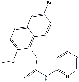 2-(6-bromo-2-methoxy-1-naphthyl)-N-(4-methyl-2-pyridinyl)acetamide 구조식 이미지