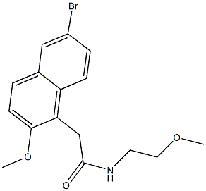 2-(6-bromo-2-methoxy-1-naphthyl)-N-(2-methoxyethyl)acetamide 구조식 이미지