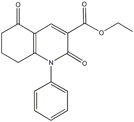 ethyl 2,5-dioxo-1-phenyl-1,2,5,6,7,8-hexahydro-3-quinolinecarboxylate 구조식 이미지