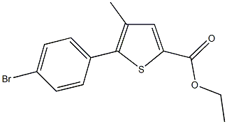 ethyl 5-(4-bromophenyl)-4-methyl-2-thiophenecarboxylate Structure