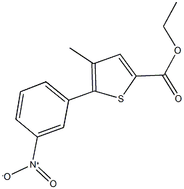 ethyl 5-{3-nitrophenyl}-4-methyl-2-thiophenecarboxylate 구조식 이미지