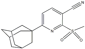 6-(1-adamantyl)-2-(methylsulfonyl)nicotinonitrile 구조식 이미지