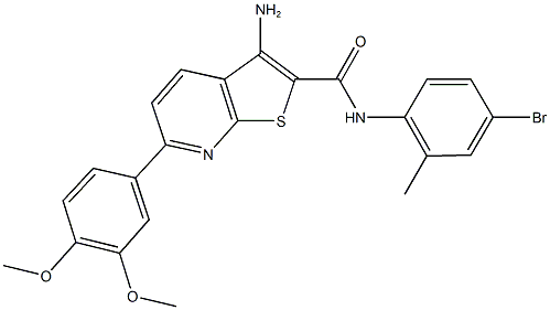 3-amino-N-(4-bromo-2-methylphenyl)-6-(3,4-dimethoxyphenyl)thieno[2,3-b]pyridine-2-carboxamide 구조식 이미지