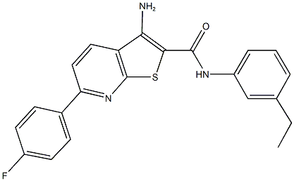 3-amino-N-(3-ethylphenyl)-6-(4-fluorophenyl)thieno[2,3-b]pyridine-2-carboxamide 구조식 이미지