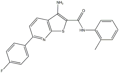 3-amino-6-(4-fluorophenyl)-N-(2-methylphenyl)thieno[2,3-b]pyridine-2-carboxamide Structure