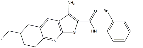 3-amino-N-(2-bromo-4-methylphenyl)-6-ethyl-5,6,7,8-tetrahydrothieno[2,3-b]quinoline-2-carboxamide Structure