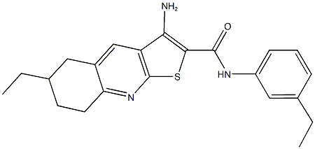 3-amino-6-ethyl-N-(3-ethylphenyl)-5,6,7,8-tetrahydrothieno[2,3-b]quinoline-2-carboxamide Structure