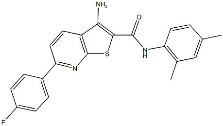 3-amino-N-(2,4-dimethylphenyl)-6-(4-fluorophenyl)thieno[2,3-b]pyridine-2-carboxamide 구조식 이미지