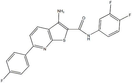 3-amino-N-(3,4-difluorophenyl)-6-(4-fluorophenyl)thieno[2,3-b]pyridine-2-carboxamide Structure