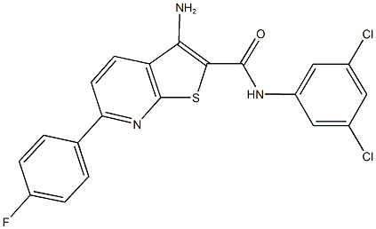 3-amino-N-(3,5-dichlorophenyl)-6-(4-fluorophenyl)thieno[2,3-b]pyridine-2-carboxamide Structure