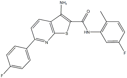 3-amino-N-(5-fluoro-2-methylphenyl)-6-(4-fluorophenyl)thieno[2,3-b]pyridine-2-carboxamide 구조식 이미지