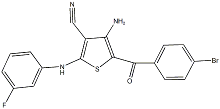 4-amino-5-(4-bromobenzoyl)-2-(3-fluoroanilino)-3-thiophenecarbonitrile Structure