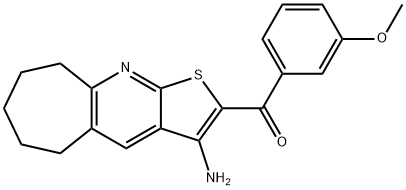 (3-amino-6,7,8,9-tetrahydro-5H-cyclohepta[b]thieno[3,2-e]pyridin-2-yl)(3-methoxyphenyl)methanone Structure