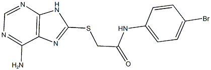 2-[(6-amino-9H-purin-8-yl)sulfanyl]-N-(4-bromophenyl)acetamide 구조식 이미지