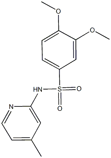 3,4-dimethoxy-N-(4-methyl-2-pyridinyl)benzenesulfonamide Structure