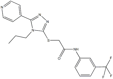 2-{[4-propyl-5-(4-pyridinyl)-4H-1,2,4-triazol-3-yl]sulfanyl}-N-[3-(trifluoromethyl)phenyl]acetamide Structure