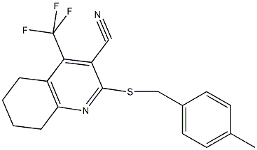 2-[(4-methylbenzyl)sulfanyl]-4-(trifluoromethyl)-5,6,7,8-tetrahydroquinoline-3-carbonitrile Structure