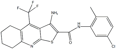 3-amino-N-(5-chloro-2-methylphenyl)-4-(trifluoromethyl)-5,6,7,8-tetrahydrothieno[2,3-b]quinoline-2-carboxamide 구조식 이미지