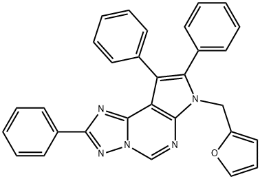 7-(2-furylmethyl)-2,8,9-triphenyl-7H-pyrrolo[3,2-e][1,2,4]triazolo[1,5-c]pyrimidine Structure
