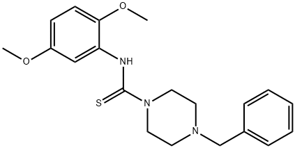 4-benzyl-N-(2,5-dimethoxyphenyl)-1-piperazinecarbothioamide Structure