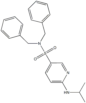 N,N-dibenzyl-6-(isopropylamino)-3-pyridinesulfonamide 구조식 이미지