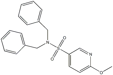 N,N-dibenzyl-6-methoxy-3-pyridinesulfonamide Structure