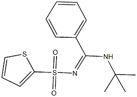 N-[(tert-butylamino)(phenyl)methylene]-2-thiophenesulfonamide Structure