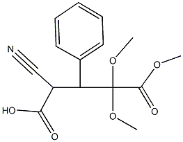 2-cyano-4,4,5-trimethoxy-5-oxo-3-phenylpentanoic acid Structure