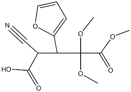 2-cyano-3-(2-furyl)-4,4,5-trimethoxy-5-oxopentanoic acid Structure