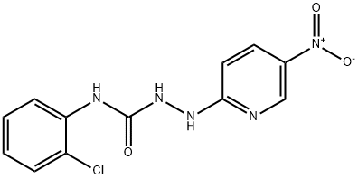 N-(2-chlorophenyl)-2-{5-nitro-2-pyridinyl}hydrazinecarboxamide 구조식 이미지