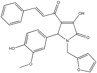 4-cinnamoyl-1-(2-furylmethyl)-3-hydroxy-5-(4-hydroxy-3-methoxyphenyl)-1,5-dihydro-2H-pyrrol-2-one Structure