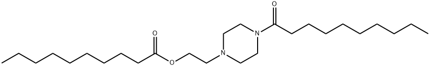 2-(4-decanoyl-1-piperazinyl)ethyl decanoate 구조식 이미지