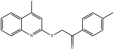 1-(4-methylphenyl)-2-[(4-methyl-2-quinolinyl)sulfanyl]ethanone Structure