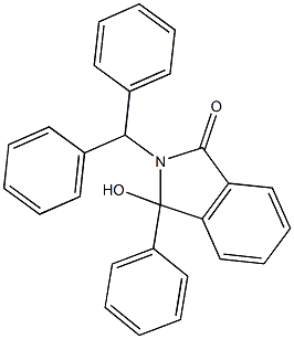 2-benzhydryl-3-hydroxy-3-phenyl-1-isoindolinone 구조식 이미지