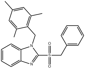 2-(benzylsulfonyl)-1-(mesitylmethyl)-1H-benzimidazole 구조식 이미지