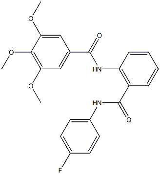 N-{2-[(4-fluoroanilino)carbonyl]phenyl}-3,4,5-trimethoxybenzamide 구조식 이미지