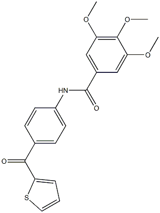 3,4,5-trimethoxy-N-[4-(2-thienylcarbonyl)phenyl]benzamide Structure