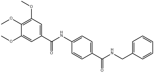 N-{4-[(benzylamino)carbonyl]phenyl}-3,4,5-trimethoxybenzamide 구조식 이미지