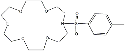 16-[(4-methylphenyl)sulfonyl]-1,4,7,10,13-pentaoxa-16-azacyclooctadecane 구조식 이미지