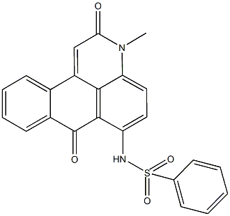 N-(3-methyl-2,7-dioxo-2,7-dihydro-3H-naphtho[1,2,3-de]quinolin-6-yl)benzenesulfonamide Structure