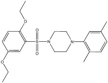 1-[(2,5-diethoxyphenyl)sulfonyl]-4-(2,5-dimethylphenyl)piperazine 구조식 이미지